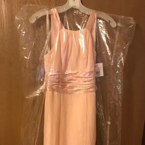 David’s Bridal Petal Pink bridesmaid dress